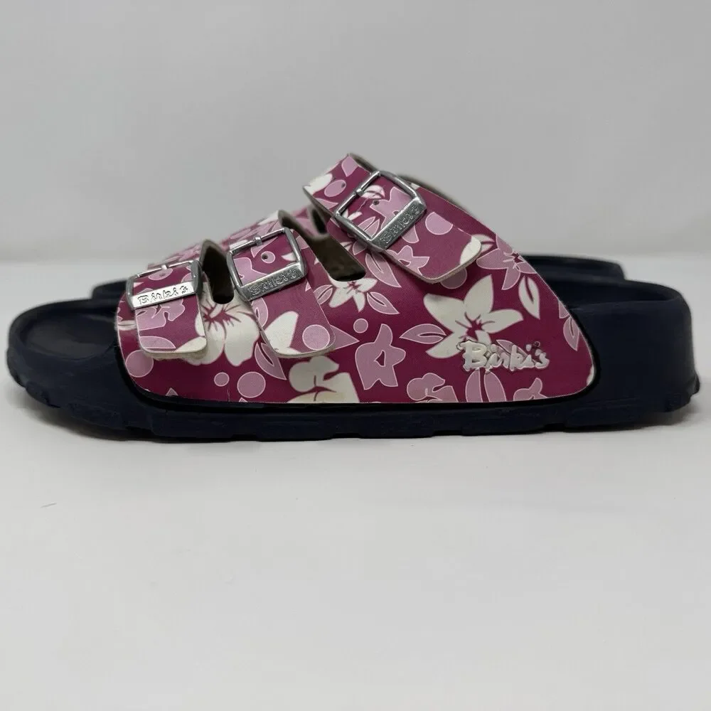 Birki’s by Birkenstock Sansibar Slide Sandal SZ 39 Floral 3 Strap Buckle Pool